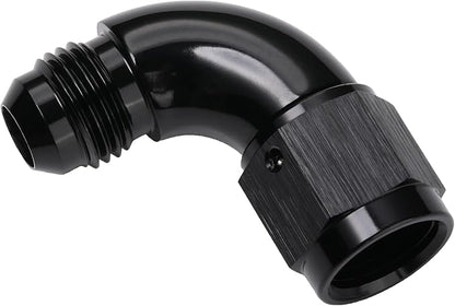 90 Degree 6AN Male to 6AN Female Swivel Full Flow Fitting Adapter Coupler - Image 4