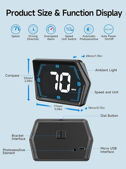 Moman Car HUD Digital Speedometer - Image 8