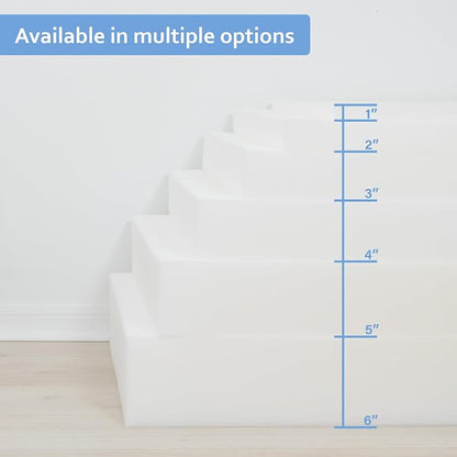 GoTo Foam 5" Height x 24" Width x 72" Length 44ILD Upholstery Cushion Made in - Image 4