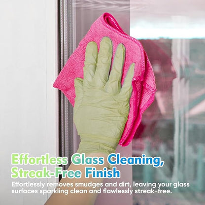 HOMEXCEL Pink Microfiber Cleaning Cloth 12 Pack, 12.5 x 12.5 inch Microfiber - Image 3