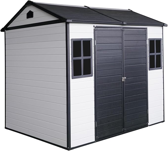 8x6 FT Outdoor Storage Resin Shed - Image 7