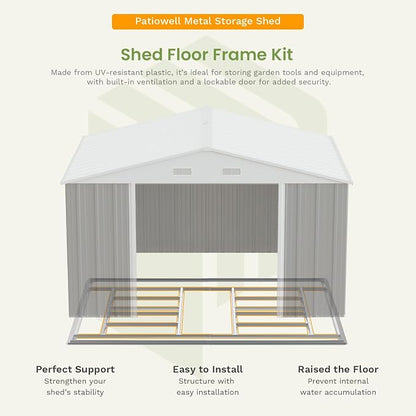 Patiowell 10 x 12 FT Metal Storage Shed - Image 2