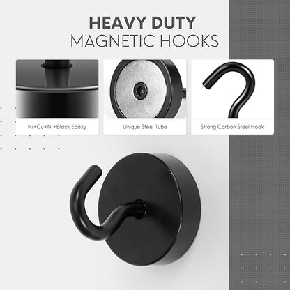 Neosmuk Magnetic Hooks, Cruise Ship Essentials, 80lb+ Heavy Duty Magnetic Hooks - Image 7