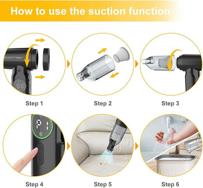 Car Vacuum Cleaner Cordless Handheld Portable - Image 5