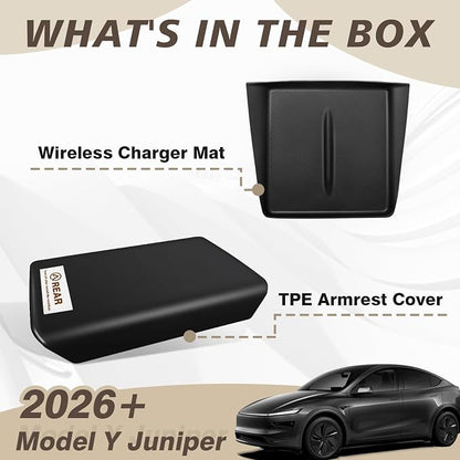 Muslogy Compatible with 2026+ Model Y Juniper Refresh Accessories Armrest Cover - Image 7