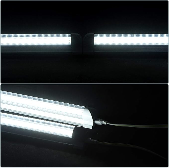 4 Pack, Led Shop Lights, 8FT Led Shop Light, 100W 6000K 15000LM Clear White - Image 5