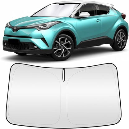 Windshield Sun Shade for 2018-2023 Toyota CHR Custom Fit Foldable Front Window by ZSLTCL