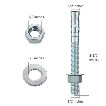 1/2x5-1/2" 50Pcs Inch Standard Fasteners - Image 2