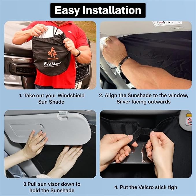 Econour Windshield Sun Shade for Mazda 3 2019-2025 Mazda3 Accessories - Image 6