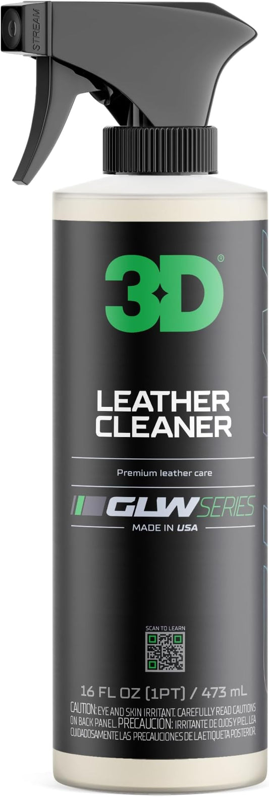 3D Leather Cleaner for Car, GLW Series | Ultimate Deep Cleaning | Removes Dirt by 3DCarCare