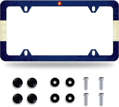 Colorado State Flag License Plate Frame License Plate Stainless Steel Parts by GORSNKYE