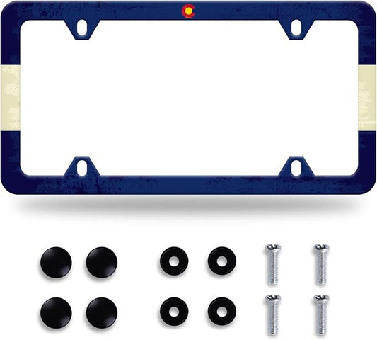 Colorado State Flag License Plate Frame License Plate Stainless Steel Parts by GORSNKYE