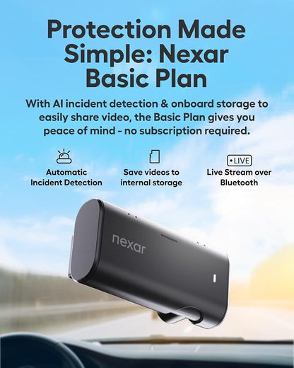 Nexar Beam2 Mini Dash Cam Car Camera 64GB Storage 24H Parking Mode Wide Angle - Image 2