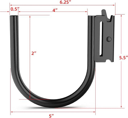 4PCS Heavy Duty E Track J Hooks，Large Steel 5" J Hook E Track Accessories - Image 3