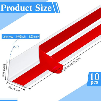 Sasylvia 10 Pcs Wall Corner Protector Guards, 3/4 x 48 Inches Self Adhesive - Image 2