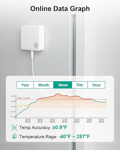 WiFi Thermometer Freezer Alarm, Email Alert, App Notification, Data Record - Image 3