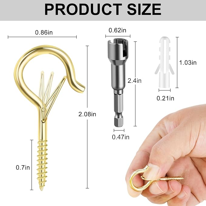 48 PCS Q-Hanger Hooks, Screw Hooks - Image 4