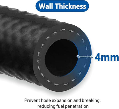 LokoCar Rubber Fuel Hose Line Push Lock 5/8" ID SAE 30R7 NBR 10ft 300PSI Black - Image 4