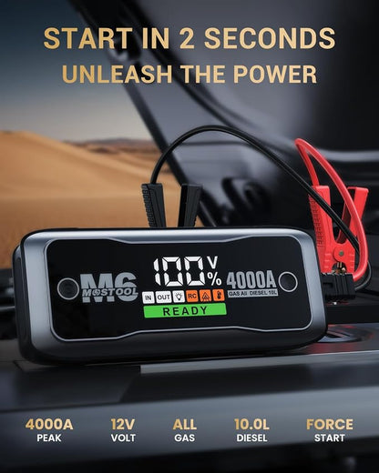 MOSTOOL M6 4000A Flagship Car Jump Starter, 12V Professional Battery Pack - Image 2