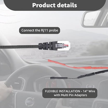 RJ11 Power Cord for Radar Detector, Replacement for Escort Radar 9500i - Image 3