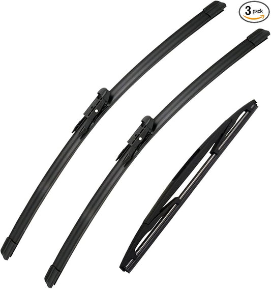 3 Wipers Set-26"+15" Front Windshield Wipers and 11" Rear Wiper Blade by SCTIOANSNOemWiperBlades