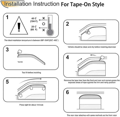 Chrome Side Window Visor Wind Vent Deflector fit - Image 6
