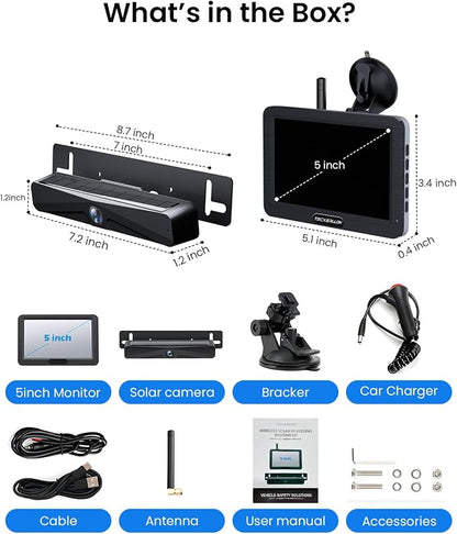 Backup Camera, Solar Wireless Backup Camera - Image 8