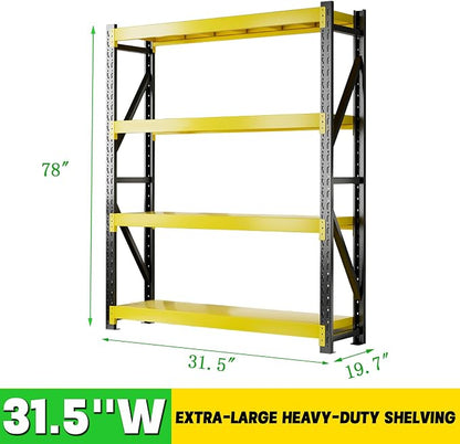 3000LBS Heavy Duty Storage Shelves, 4-Tier Adjustable Garage Organization - Image 2