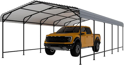EBE 13' x 25' Metal Carport, Outdoor Steel Carport Canopy - Image 9