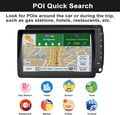 GPS Navigator for Car, Latest 2025 Map 7-inch HD Display 16GB 256MB Satellite - Image 5