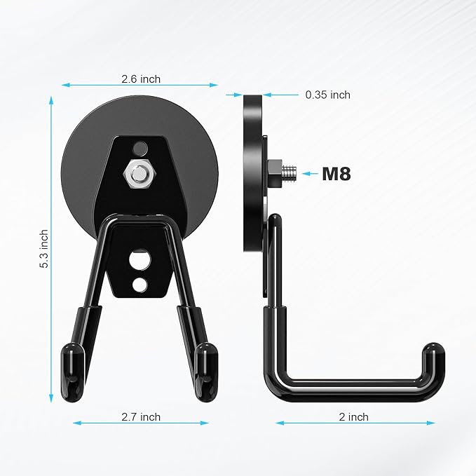 1 Pack Large Heavy-Duty Magnetic Garage Hooks - Image 2