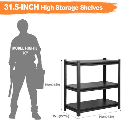 Metal Garage Shelving Unit, Heavy Duty 3-Tier 1050 LBS Loads Adjustable Storage - Image 3
