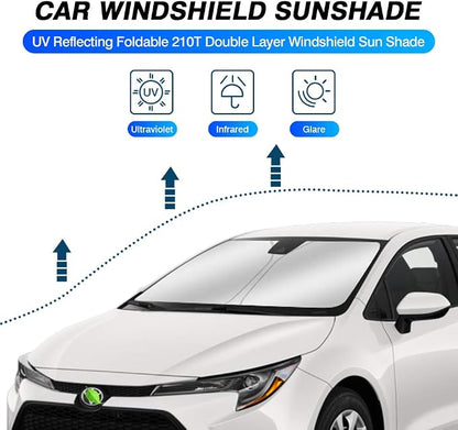 KUST Windshield Sun Shade for 2020-2024 2025 Toyota Corolla Custom Fit Sunshade - Image 2