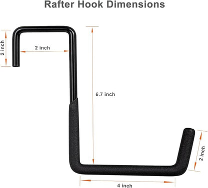 4 Pcs Rafter Hooks, Upgraded Fence Hangers, Heavy Duty Bike Hanger - Image 6