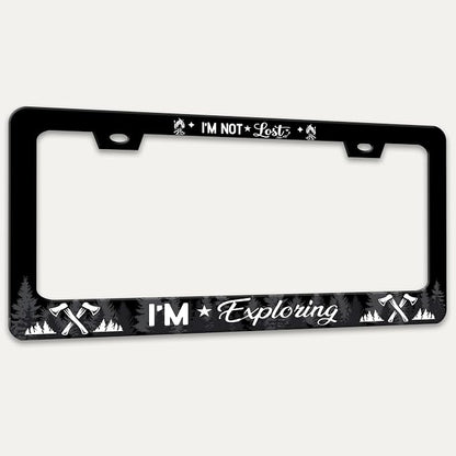 I'm Not Lost I'm Exploring License Plate Frame Adventure Forest License Plate - Image 7