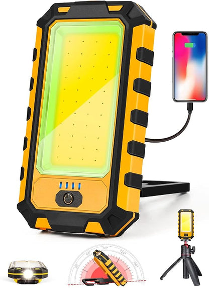 LED Rechargeable Magnetic Work Light 40W 1500Lumens, Hanging Hook 4 Lighting by innofox