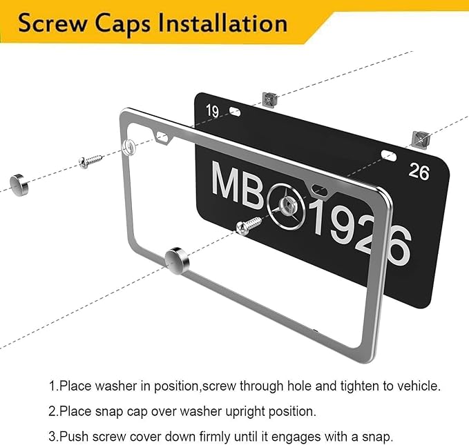 Flowers License Plate Frame Car Universal Stainless Steel Accessories - Image 6