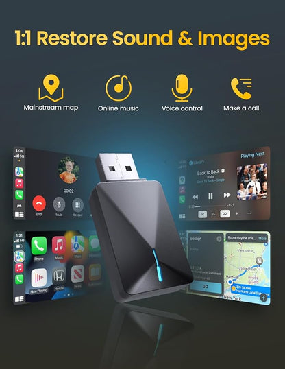 Pop'sDone Wireless CarPlay Adapter, Convert Wired to Wireless CarPlay 0 Delay - Image 6