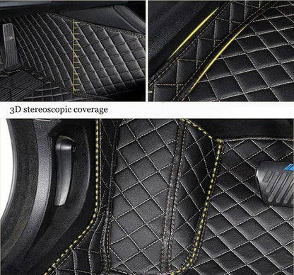 Custom All-Weather Protection Leather Car Floor Mats - Image 5