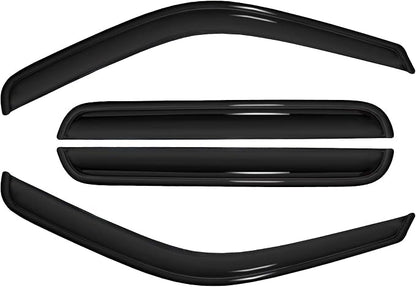 4pc Sun Rain Guards Window Visor Wind Deflector Compatible - Image 4