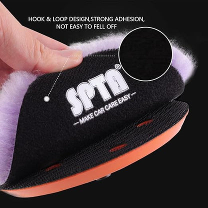 SPTA 2Pcs 6Inch Wool Cutting Pad Set, Car Polisher - Image 7