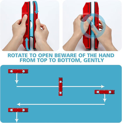 Magnetic Window Cleaner, 0.8"-1.1" Double Sided Window Glass Wiper Cleaning Tool - Image 5