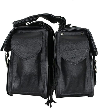 GARGOYLE BELLS Motorcycle Saddle Bags Leather Motorcycle Luggage Bag - Image 8