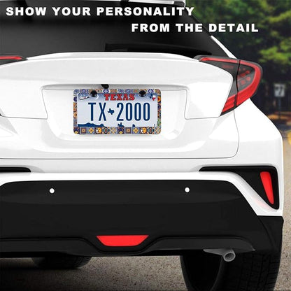 2Pack Mexican Tiles License Plate Frames Mandala Boho License Plate Frame Car - Image 2