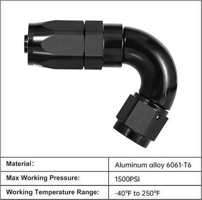 EVIL ENERGY 10AN 120 Degree One Piece Full Flow Hose End Fitting Swivel - Image 3