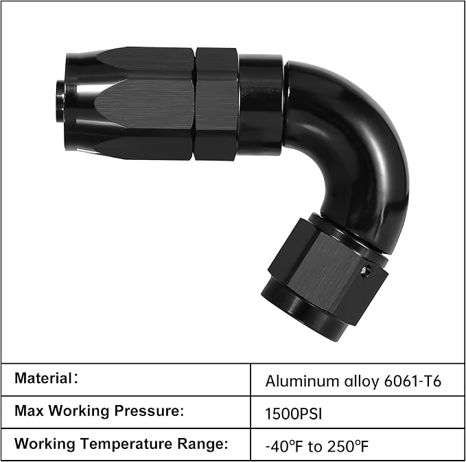 EVIL ENERGY 8AN 120 Degree One Piece Full Flow Hose End Fitting Swivel - Image 3