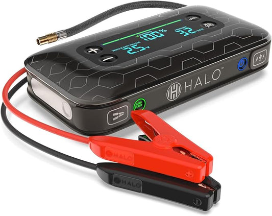 HALO Bolt Air+ 1750 Portable Car Battery Jump Starter | 130 PSI Air Compressor by Halo