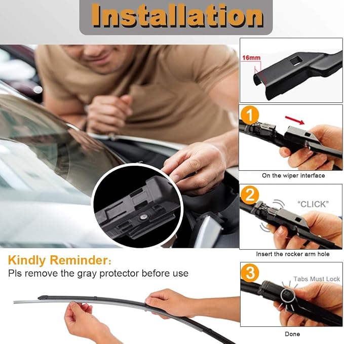 AUTOBOO 24"+19" Windshield Wipers Blades Replacement - Image 4