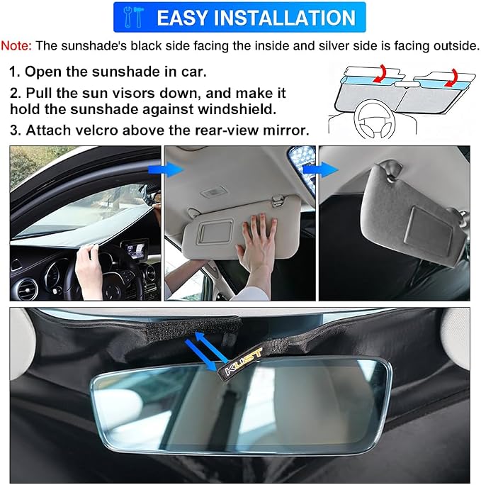 KUST Windshield Sun Shade for 2013-2021 Mitsubishi Outlander Accessories - Image 6