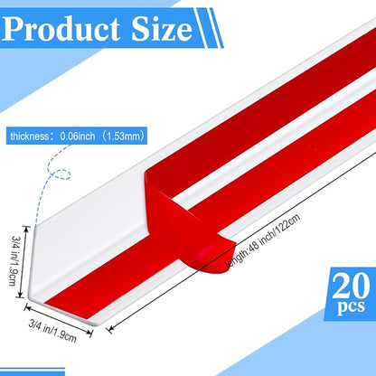 Sasylvia 20 Pcs Wall Corner Protector Guards, 3/4 x 48 Inches Self Adhesive - Image 2